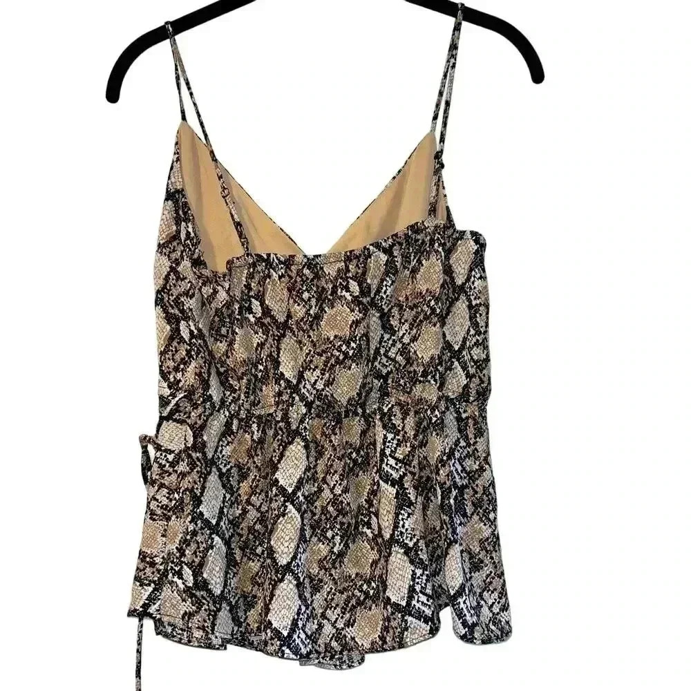 Nine Britton Snakeskin Sleeveless Summer Blouse Size S B46 - Picture 2 of 7